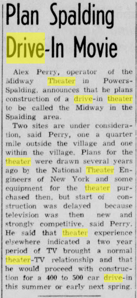 Midway Theatre - Jun 21 1955 - Owner Plans Drive-In That Never Came To Be (newer photo)